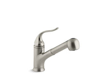 Load image into Gallery viewer, KOHLER 15160-BN Coralais Single-Hole Or Three-Hole Kitchen Sink Faucet With Pull-Out Matching Color Sprayhead, 9&amp;quot; Spout Reach And Lever Handle in Vibrant Brushed Nickel
