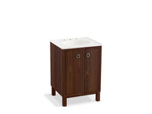 Load image into Gallery viewer, KOHLER K-99500-LG-1WE Jacquard 24&amp;quot; bathroom vanity cabinet with furniture legs and 2 doors
