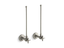 Load image into Gallery viewer, KOHLER K-7605-P Pair 3/8&amp;quot; NPT angle supplies with stop, cross handle and annealed vertical tube
