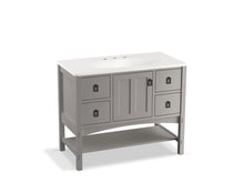 Load image into Gallery viewer, KOHLER K-99568-1WT Marabou 42&amp;quot; bathroom vanity cabinet with 1 door and 4 drawers
