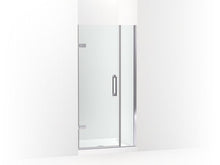 Load image into Gallery viewer, KOHLER 27589-10L-SHP Components 33-5/8&amp;quot;–34-3/8&amp;quot; W X 71-1/2&amp;quot; H Frameless Pivot Shower Door With 3/8&amp;quot; Crystal Clear Glass And Back-To-Back Vertical Door Pulls in Bright Polished Silver
