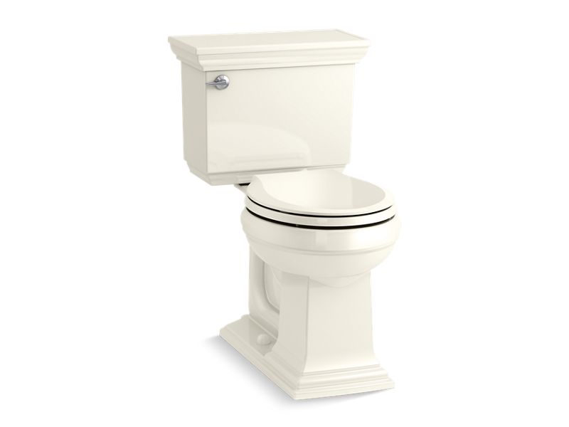 KOHLER 33815 Memoirs Stately ContinuousClean ST two-piece round-front toilet, 1.28 gpf