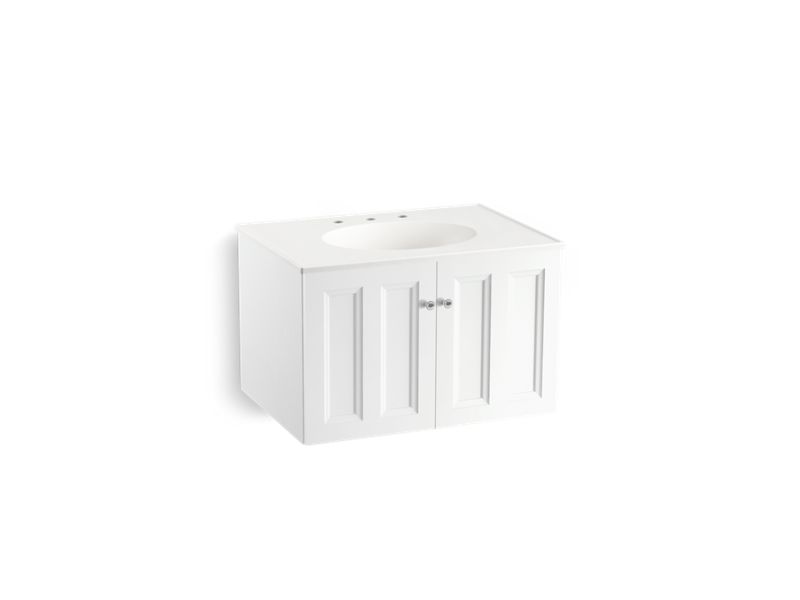 KOHLER K-99515-1WA Damask 30" wall-hung bathroom vanity cabinet with 2 doors