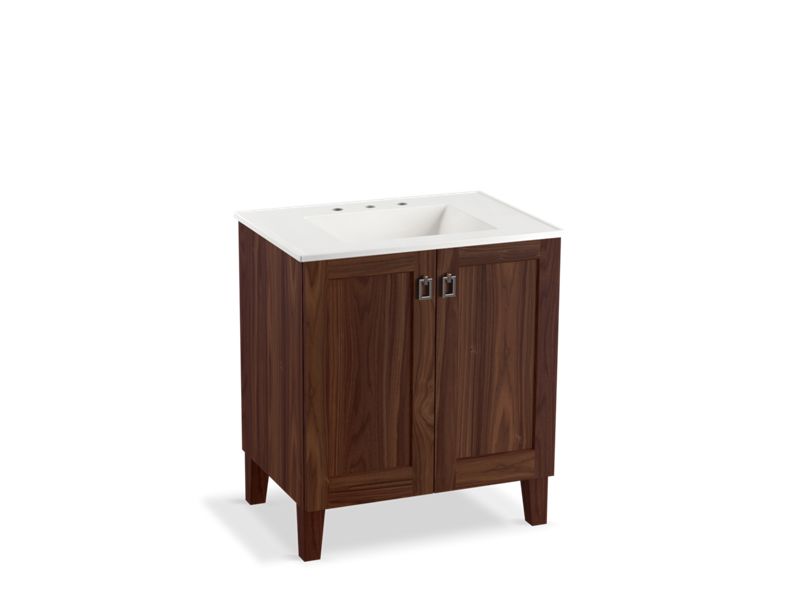 KOHLER K-99528-LG-1WE Poplin 30" bathroom vanity cabinet with legs and 2 doors