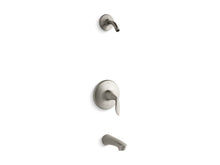 Load image into Gallery viewer, KOHLER TLS5318-4-BN Refinia Rite-Temp Bath And Shower Valve Trim With Lever Handle And Spout, Less Showerhead in Vibrant Brushed Nickel
