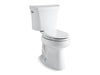 KOHLER 3989-0 Highline Comfort Height Two-Piece Elongated Dual-Flush Chair Height Toilet in White