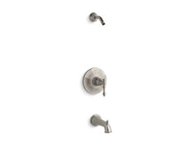 Load image into Gallery viewer, KOHLER TLS13492-4-BN Kelston Rite-Temp(R) Bath And Shower Valve Trim With Lever Handle And Spout, Less Showerhead in Vibrant Brushed Nickel
