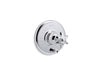 KOHLER K-T72768-3M Artifacts Rite-Temp pressure-balancing valve trim with push-button diverter and prong handle