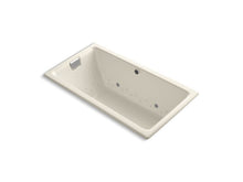 Load image into Gallery viewer, KOHLER K-856-GCBN-47 Tea-for-Two 66&amp;quot; x 36&amp;quot; drop-in BubbleMassage air bath with Vibrant Brushed Nickel airjet finish and chromatherapy lights
