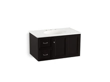 Load image into Gallery viewer, KOHLER K-99520-L-1WU Damask 36&amp;quot; wall-hung bathroom vanity cabinet with 1 door and 2 drawers on left
