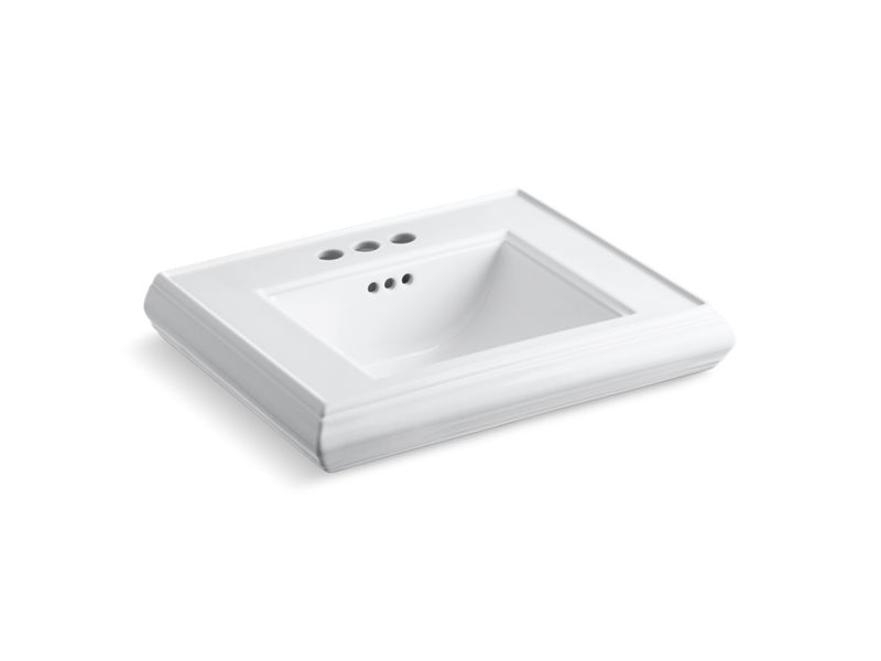KOHLER K-2239-4 Memoirs Pedestal/console table bathroom sink basin with 4" centerset faucet holes