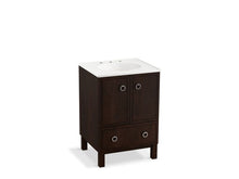 Load image into Gallery viewer, KOHLER K-99501-LG-1WB Jacquard 24&amp;quot; bathroom vanity cabinet with furniture legs, 2 doors and 1 drawer
