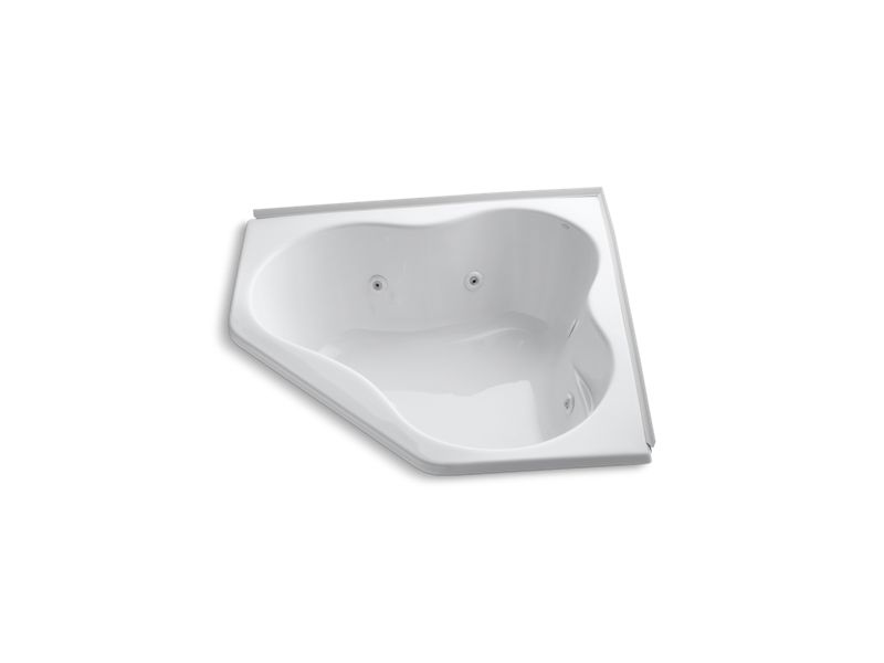 KOHLER K-1154-FH-0 5454 54" x 54" alcove whirlpool with integral flange and heater