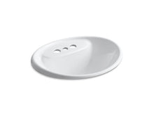 Load image into Gallery viewer, KOHLER K-2839-4 Tides Drop-in bathroom sink with 4&amp;quot; centerset faucet holes
