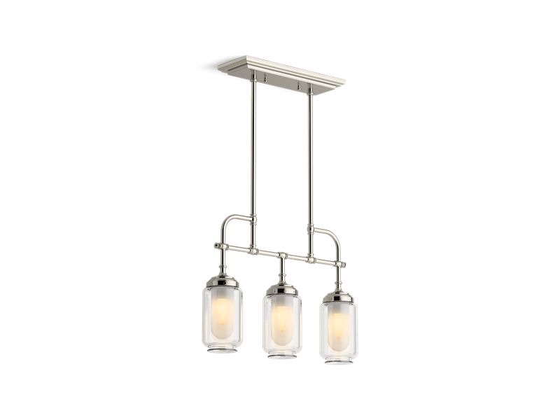 KOHLER 22658-CH03-SNL Artifacts Three-Light Linear in Polished Nickel