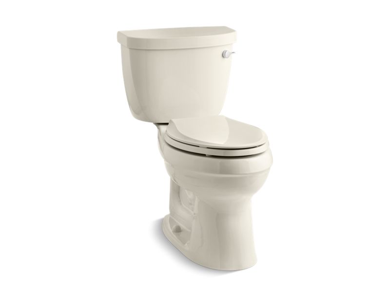 KOHLER 3589-TR-47 Cimarron Comfort Height Two-Piece Elongated 1.6 Gpf Toilet With Tank Cover Locks in Almond