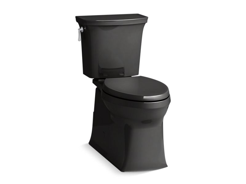 KOHLER K-3814 Corbelle Two-piece elongated toilet with skirted trapway, 1.28 gpf