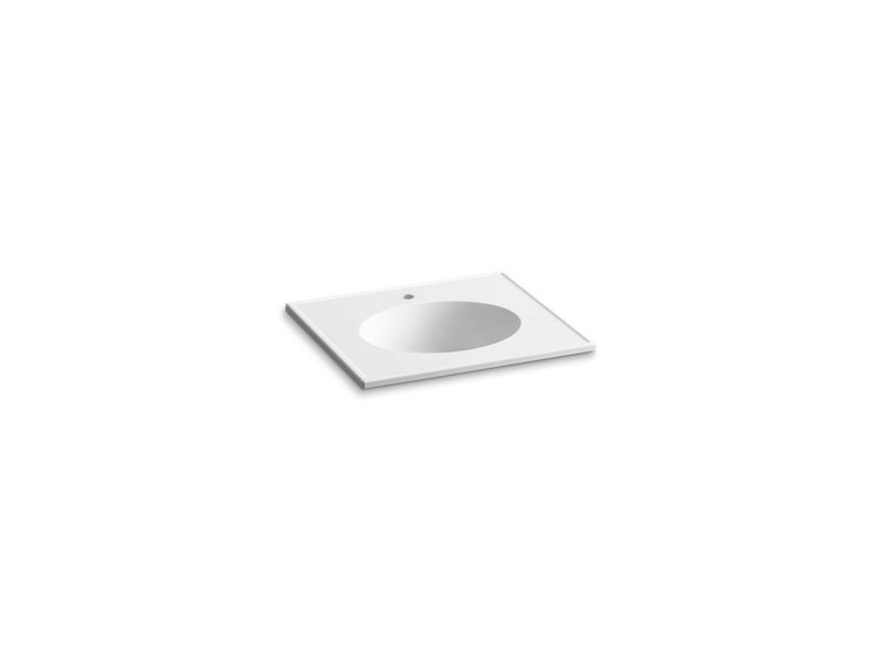 KOHLER K-2791-1 Ceramic/Impressions 25" oval vanity-top bathroom sink with single faucet hole