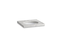 Load image into Gallery viewer, KOHLER K-3023 Kathryn 24&amp;quot; x 22&amp;quot; marble console tabletop with 8&amp;quot; widespread faucet holes and cut for K-2205-G/K-2210-G undermount bathroom sink
