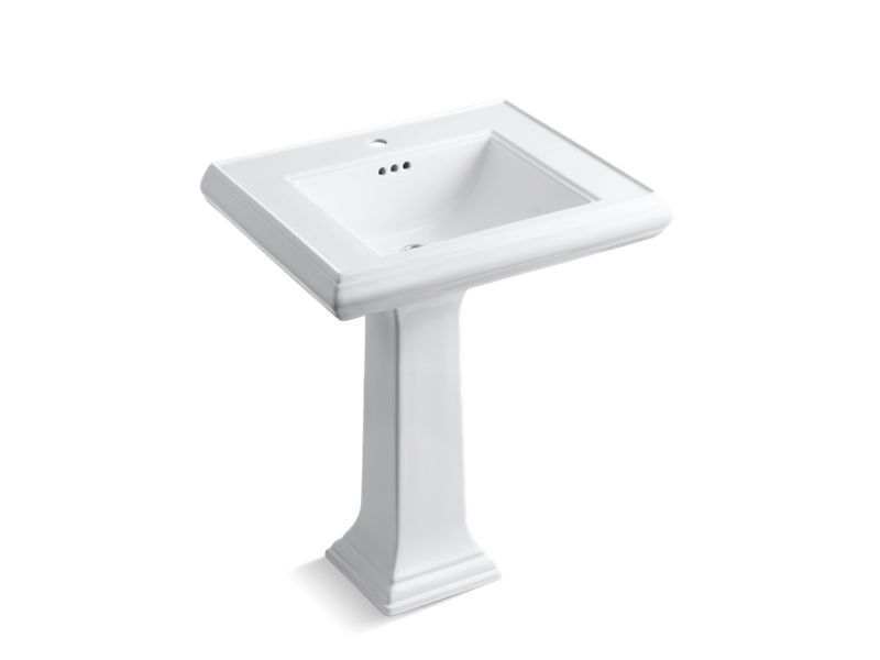 KOHLER 2258-1 Memoirs Classic 27" pedestal bathroom sink with single faucet hole