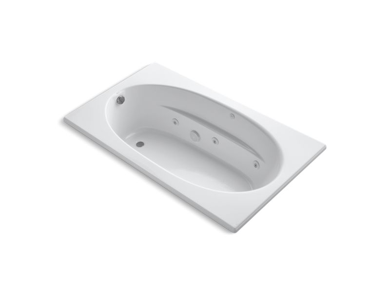 KOHLER K-1114-HB-0 Windward 72" x 42" drop-in whirlpool with heater and custom pump location