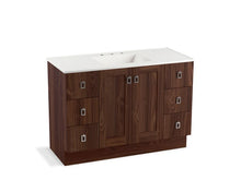 Load image into Gallery viewer, KOHLER K-99535-TKSD-1WE Poplin 48&amp;quot; bathroom vanity cabinet with toe kick, 2 doors and 6 drawers, split top drawers
