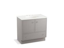 Load image into Gallery viewer, KOHLER K-99506-TK-1WT Jacquard 36&amp;quot; bathroom vanity cabinet with toe kick, 2 doors and 1 drawer
