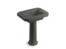 Load image into Gallery viewer, KOHLER 2322-1-58 Kathryn Pedestal Bathroom Sink With Single Faucet Hole in Thunder Grey
