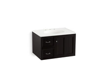 Load image into Gallery viewer, KOHLER K-99517-L-1WU Damask 30&amp;quot; wall-hung bathroom vanity cabinet with 1 door and 2 drawers on left
