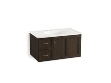 Load image into Gallery viewer, KOHLER K-99520-L-1WC Damask 36&amp;quot; wall-hung bathroom vanity cabinet with 1 door and 2 drawers on left
