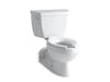 KOHLER 3652-T-0 Barrington Two-Piece Elongated 1.0 Gpm Toilet With Pressure Lite(R) Flushing Technology, Left-Hand Trip Lever And Toilet Tank Locks in White