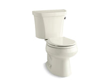 Load image into Gallery viewer, KOHLER 3997-TR-96 Wellworth Two-Piece Round-Front 1.28 Gpf Toilet With Right-Hand Trip Lever And Tank Cover Locks in Biscuit
