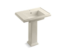 Load image into Gallery viewer, KOHLER 2845-1-47 Tresham 30&amp;quot; Pedestal Bathroom Sink With Single Faucet Hole in Almond
