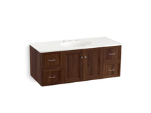 Load image into Gallery viewer, KOHLER K-99522-1WE Damask 48&amp;quot; wall-hung bathroom vanity cabinet with 2 doors and 4 drawers
