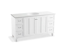 Load image into Gallery viewer, KOHLER K-99523-LG-1WA Damask 60&amp;quot; bathroom vanity cabinet with furniture legs, 2 doors and 6 drawers
