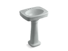 Load image into Gallery viewer, KOHLER 2338-4-95 Bancroft 24&amp;quot; Pedestal Bathroom Sink With 4&amp;quot; Centerset Faucet Holes in Ice Grey
