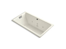 Load image into Gallery viewer, KOHLER K-856-H2-96 Tea-for-Two 66&amp;quot; x 36&amp;quot; drop-in whirlpool with end drain and heater without trim

