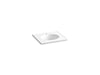 KOHLER Ceramic/Impressions 25" oval vanity-top bathroom sink with single faucet hole