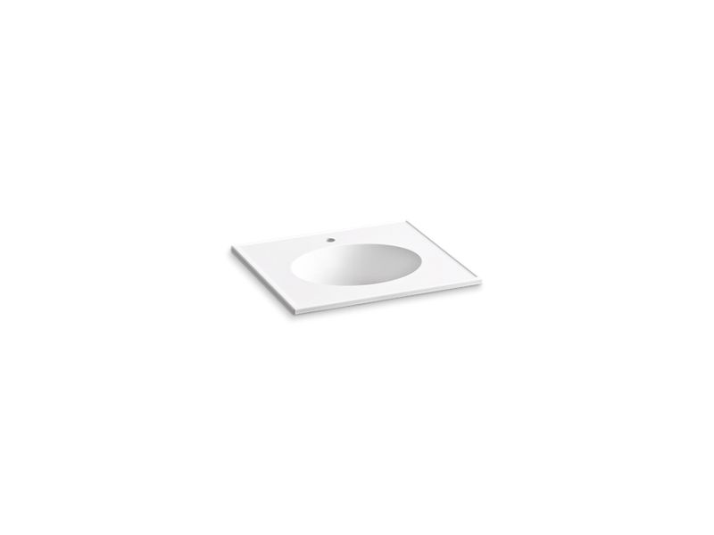 KOHLER Ceramic/Impressions 25" oval vanity-top bathroom sink with single faucet hole