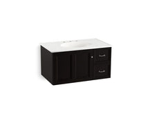 Load image into Gallery viewer, KOHLER K-99520-R-1WU Damask 36&amp;quot; wall-hung bathroom vanity cabinet with 1 door and 2 drawers on right
