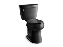 Load image into Gallery viewer, KOHLER 3887-U-7 Cimarron Comfort Height Two-Piece Round-Front 1.28 Gpf Chair Height Toilet With Insulated Tank in Black

