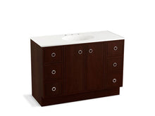 Load image into Gallery viewer, KOHLER K-99509-TKSD-1WG Jacquard 48&amp;quot; bathroom vanity cabinet with toe kick, 2 doors and 6 drawers, split top drawers
