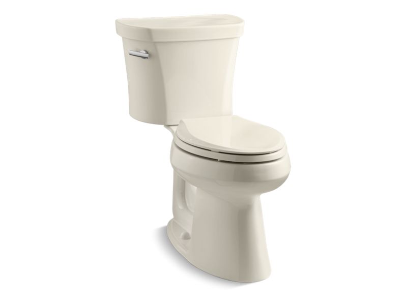 KOHLER 3949-UT-47 Highline Comfort Height Two-Piece Elongated 1.28 Gpf Chair Height Toilet With Tank Cover Locks, Insulated Tank And 14" Rough-In in Almond