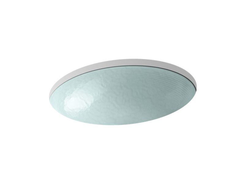 KOHLER K-2741-G2 Whist Glass undermount bathroom sink in Opaque Dew