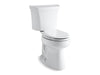 KOHLER 3999-RZ-0 Highline Comfort Height Two-Piece Elongated 1.28 Gpf Chair Height Toilet With Right-Hand Trip Lever, Tank Cover Locks, And Insulated Tank in White