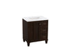 KOHLER K-99517-LGR Damask 30" bathroom vanity cabinet