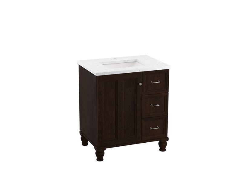 KOHLER K-99517-LGR Damask 30" bathroom vanity cabinet