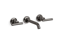 Load image into Gallery viewer, KOHLER K-T14413-4 Purist Widespread wall-mount bathroom sink faucet trim with lever handles, 1.2 gpm
