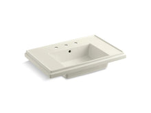 Load image into Gallery viewer, KOHLER K-2758-8-96 Tresham 30&amp;quot; pedestal bathroom sink basin with 8&amp;quot; widespread faucet holes

