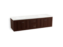 Load image into Gallery viewer, KOHLER K-99525-1WG Damask 72&amp;quot; wall-hung bathroom vanity cabinet with 4 doors and 2 drawers
